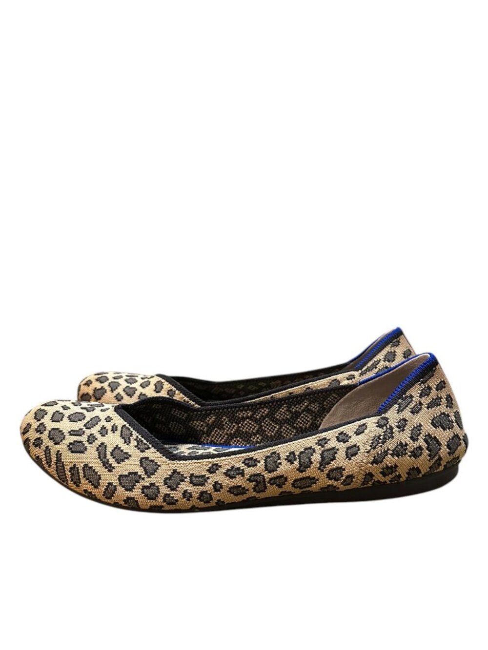 Rothy's The Flat Round Toe Spotted Leopard Tan